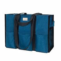 SIZE: 17 x 13.5 x 7 inches, which could be portable or shoulder-slung. MATERIAL: high strength outdoor polyester fabric with classic printing, which is washable, scratch-resistant, durable. MULTI-FUNCTION: 8 exterior & 5 interior pockets, which can a...
