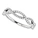 0.49 ct Ladies Round Cut Diamond Infinity-Style Beaded Anniversary Band in Platinum In Size 15.5