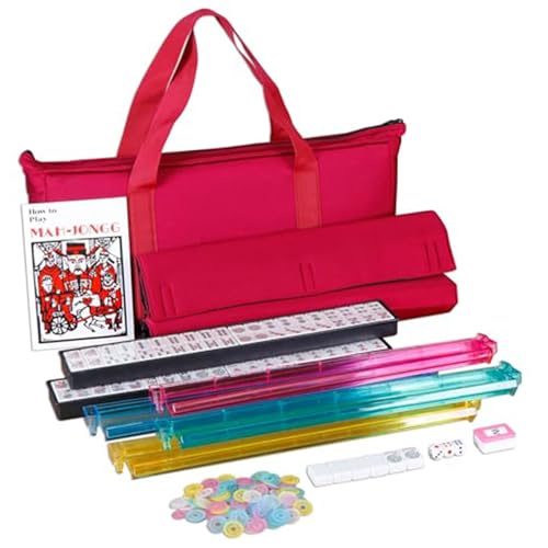 Jeu de Mahjong américain complet, le cadeau idéal avec sac rouge - 2