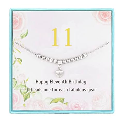 Futesheel 11th Birthday Gifts for Girls, 11 Beads Necklace for 11-Year-Old Girl, Sweet 11 Gifts for Girls, 11 Year Old Birthday Gift Ideas, Sweet 11 Birthday Jewellry for Teenage Girl Gifts Cover