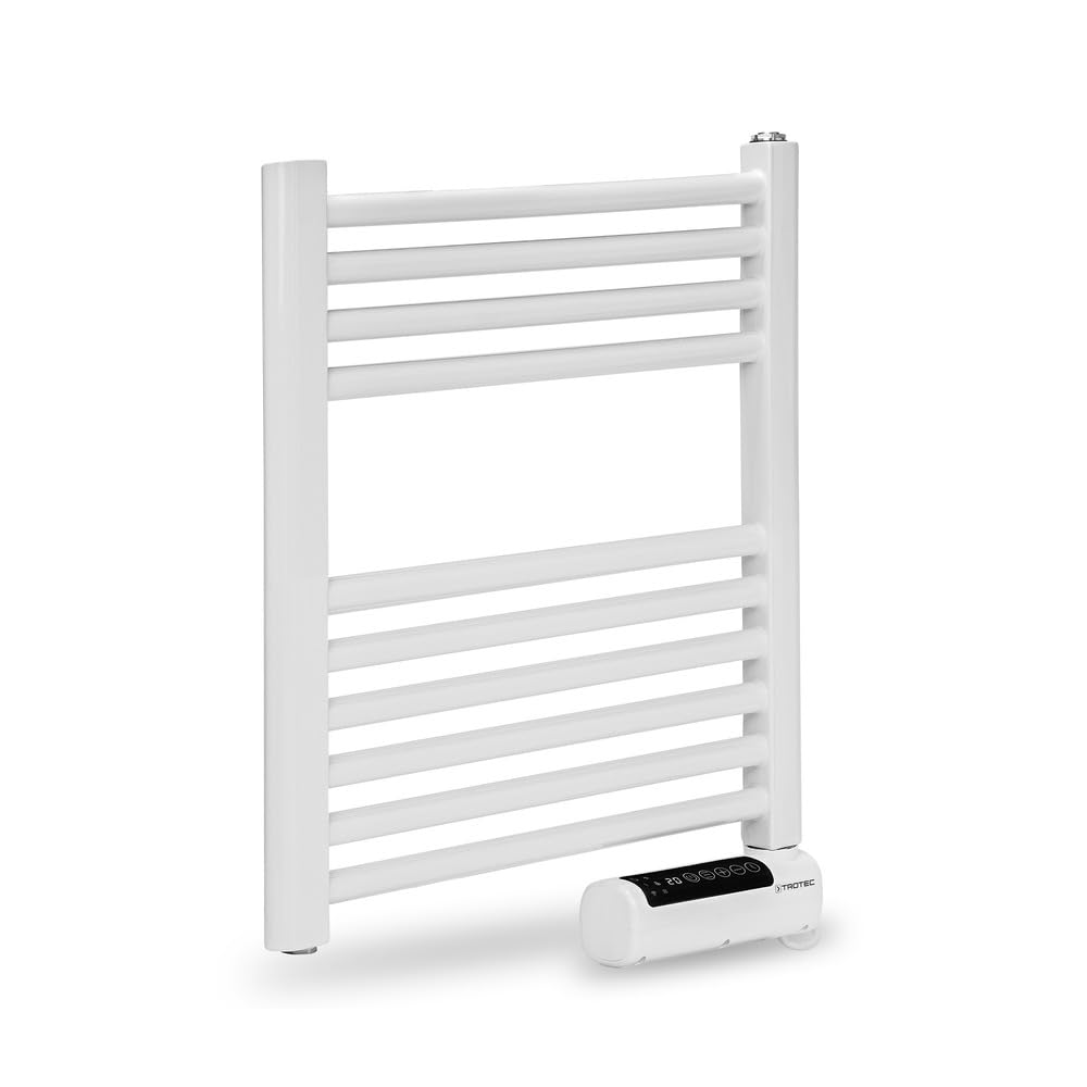 TROTEC Riscaldatore Elettrico per Asciugamani TWH 300 S – Montaggio a Parete, 300 W, Design Moderno a Tubo Piatto, Funzionamento Silenzioso, IPX4, Ideale per il Bagno e il WC degli Ospiti