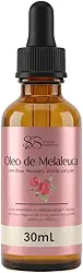 Sérum Multiuso Óleo de Rosa Mosqueta Puro com Óleo Essencial de Melaleuca Pronto para Uso Corporal - Clareador, Reduz Celulites, Estrias Acnes - 30 mL
