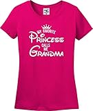 Utopia Sport My Favorite Princess Calls Me Grandma Ladies T-Shirt (S-3X) (Ladies Large, Heliconia)
