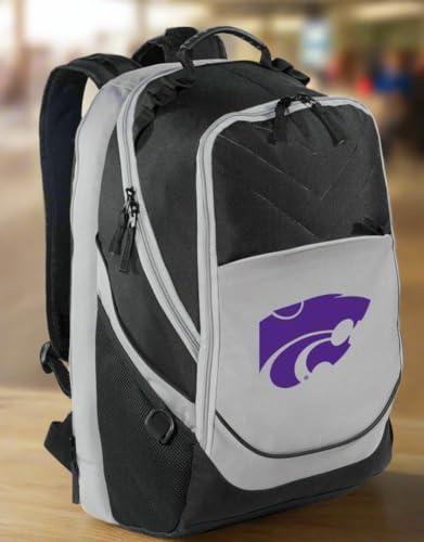 Kansas State Backpack K-State Laptop Computer Bag (Black & Gray)3