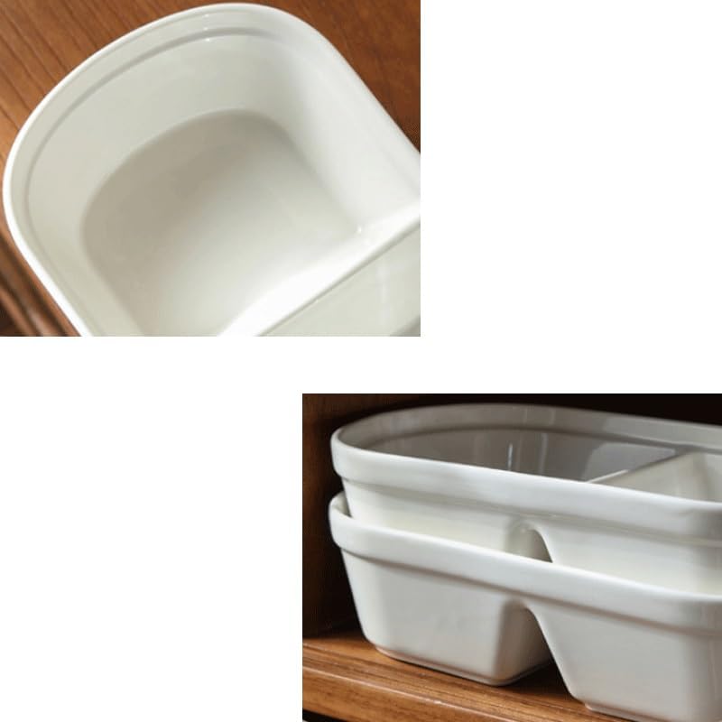 Ceramic Salad Bowl Living Room Fruit Household Compartmentalized Snack