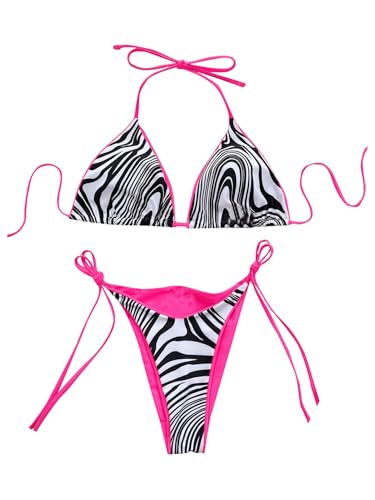 Bikini zèbre Floerns à dos nu pour sublimer vos vacances d'été