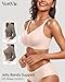 Vertvie Womens Seamless Bras No Underwire Supportive Wireless Push Up Full Coverage Bralette Comfort Scalloped T-Shirt Bra(Skin,X-Large)