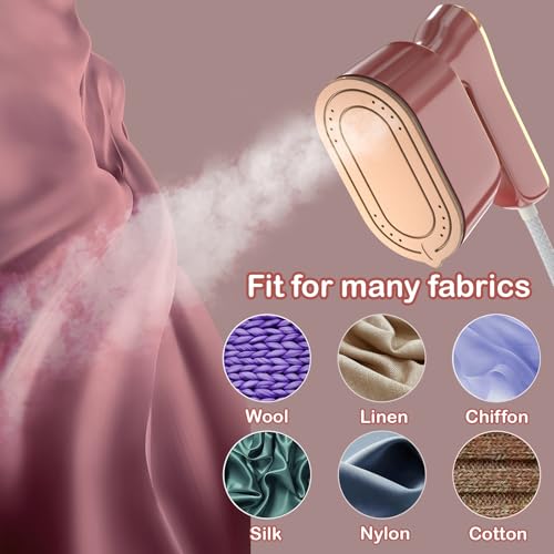 Image of Travel Steamer Iron for Clothes Mini - Portable Ironing Machine Travel Small Size Portable Steamer Travel College Dorm Home Essentials (Winered)