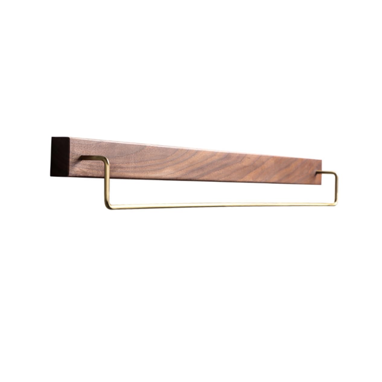 Support sans perçage Operitacx : porte-serviettes mural bois et étagère de rangement de bain
