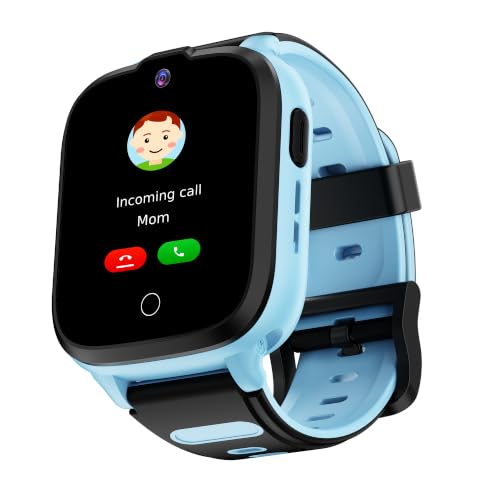 Image of boAt Sailor Nav Kids Smartwatch with 2-Way Video & Voice Calling, Real Time Location Monitoring via Google Maps, Geofencing, 4G SIM Compatible, Parental Control, SOS, Smartwatch for Boys (Sky Blue)