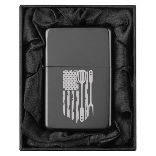 Encendedor en estuche negro de seda American Barbecue