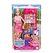 Barbie and Teresa Recipe for Friendship Fashion Doll & Playset, Malibu at The Market Theme with 11 Accessories Including Market Stand & Food