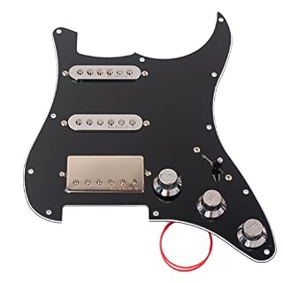 Tbkoly Guitare électrique Pickguard SSH Plastique Alnico 5 micros Noir pièces d’instruments de Musique - Les Beatles, Paul McCartney, John Lennon, RIngo Starr, George Harrison