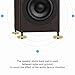 Zerone 8 Pack Speaker Isolation Feet,25mm x 4mm Gold Copper Spikes with Anti-Vibration Pads | for Bookshelf Floor Standing Speakers(Gold)