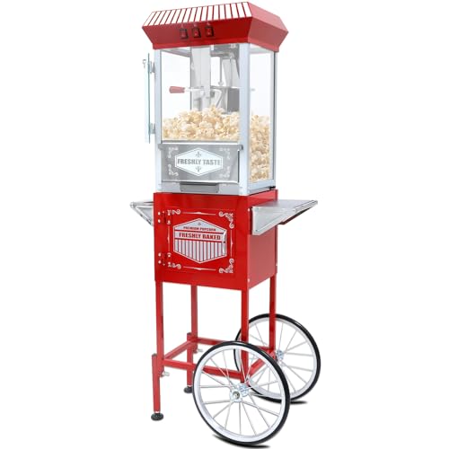 12oz Popcorn Machine with Cart, 12oz Popper...