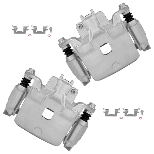 Image of cciyu 19B7102 19B7103 Front Left & Right Brake Calipers With Bracket For Nissan For Altima 2013-2019,For Nissan For LEAF 2014-2017