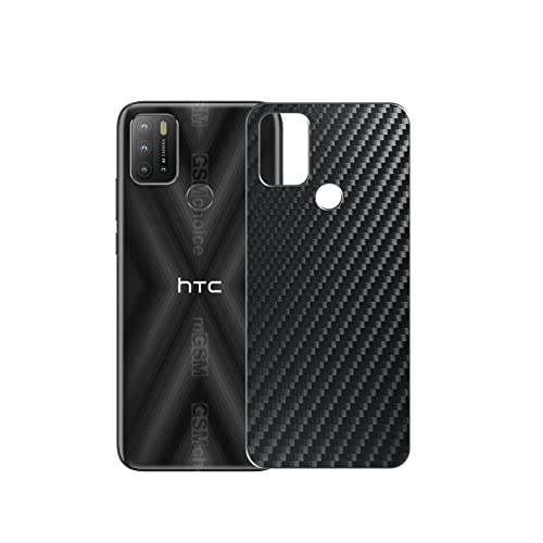 ノーブランド品 VacFun Lot de 2 Film de Protection d'écran Arrière, compatible avec HTC Wildfire E2 Plus, Film Arrière en Noir Fibre de Carbone Skin Peau (non vitre verre trempé)