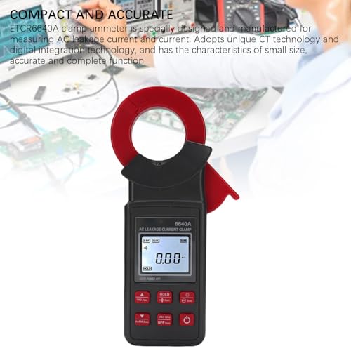 Luocute Multímetro de Pinza Amperimétrica Digital, Medidor de Corriente de Fuga AC, Rango 0mA-300A, Detección de Armónicos miniatura 5