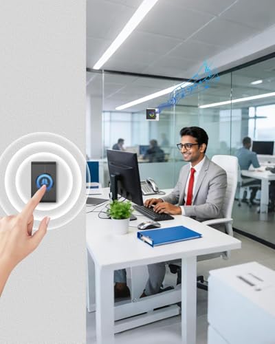Image of Spromoce Wireless Doorbell for Home, 1000FT Long Range Door Bell without Wire for Office, IP55 Waterproof Cordless Remote Calling Bell with 6 Vibrant Light Modes, 38 Ringtone
