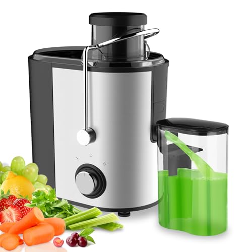 Juicer,3Inch Wide Feed Chute Juicers Whole Fruit and Vegetable, 600W High Juice Yield Juicer Machine Stainless Steel, BPA-Free, Easy to Clean