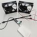 Gebildet 2pcs 12V Step-Up USB to 3-Pin / 4-Pin PWM 5V USB Sleeved Fan Power Adapter Cable, Fan Wind Speed Regulator, 2 Way PWM Splitter Cable, 3 Way PWM Splitter Cable