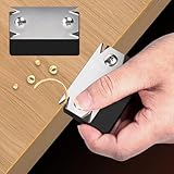 Furnierkantenschneider, Tragbar Manueller Kantenanleimschneider, Kantenschneider, Holzbearbeitung Handhobel Trimmer Einhandhobel für Holz PVC ABS Kantenschneider Entgratwerkzeug Schwarz