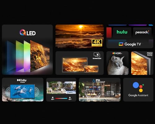 Image of SYLVOX Outdoor QLED TV, 43 inch Weatherproof TV, Smart 4K QLED Television