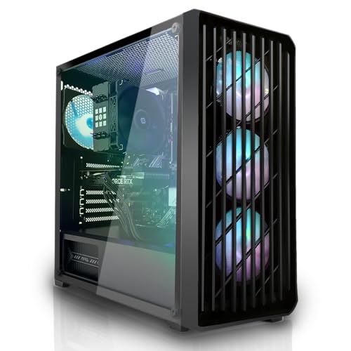 SYSTEMTREFF Gaming PC AMD Ryzen 5 7600X 6x5.3GHz | Nvidia RTX 5060 8GB DX12 | 1TB M.2 NVMe | 32GB DDR5 RAM | Windows 11 | WLAN Desktop Computer Rechner für Gamer, Zocker & Streamer