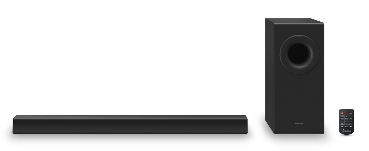 soundbar panasonic 320w surround bluetooth wall mount black
