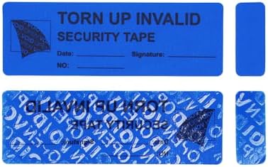 100Pcs Tamper Evident Security Void Stickers1x3 inch Blue No Transfer No Damage to Protected Item Tamper Proof Labels Safety Torn up Invalid Seals Tape