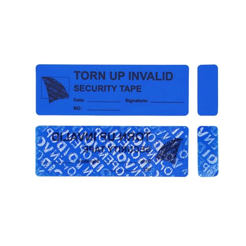 100Pcs Tamper Evident Security Void Stickers1x3 inch Blue No Transfer No Damage to Protected Item Tamper Proof Labels Safety Torn up Invalid Seals Tape