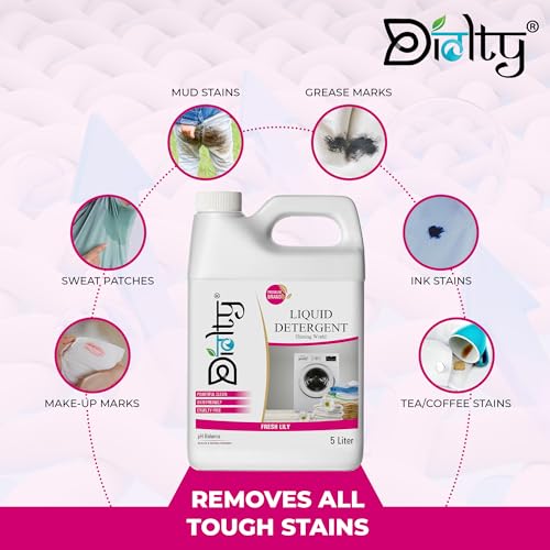 Image of Liquid Detergent 5 Litre, Liquid Detergent for Top Load & Front Load Washing Machine | Suitable For All Fabrics | Eco-friendly, Non-toxic (Pink)