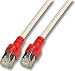 Produktbild Qlty Crosslink / Crossoverkabel, Cat5e SFTP RJ45, Grau mit Roter Knickschutztülle, 1 Meter