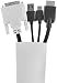 AmazonBasics Wire Cable Management Sleeve Cover - Velcro, 60-Inch, White