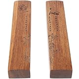 VICASKY 2 Stück Holz Papiergewicht für Kalligraphie Rechteckig Stabile Briefbeschwerer aus Robustem Holz mit Glatter Oberfläche für Chinesische Kalligraphie und Bürogebrauch