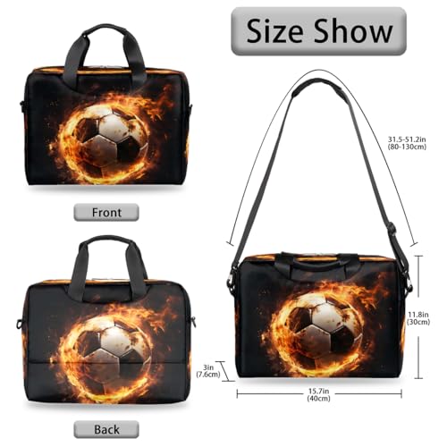 Maletín para laptop con diseño balón de fútbol 15.6-16 pulg miniatura 6