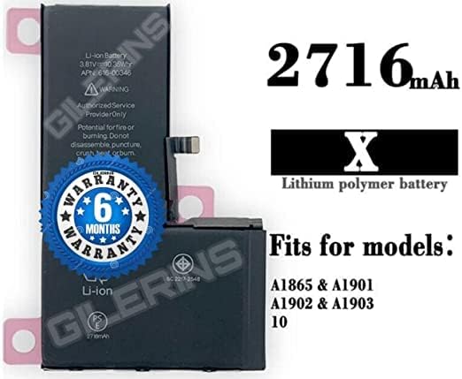 Image of Original Battery for iPhone X A1865 A1901 A1902 A1903 (2716mAh) Battery with 6 Months Warranty ****(S0094)