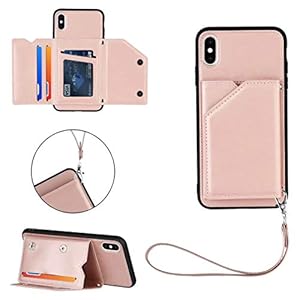 Ttimao Hoesje voor iphone XS Max [Screen Protector] met Kaarthouder en Stand-Functie PU Leder Flip Wallet Cover Case…