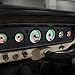 GlowShift 6-Gauge Cluster Package Fits Ford F-100 Truck 1967-1972 - White 7 Color Speedometer, Tach, Oil Pressure, Water Coolant Temp, Fuel Level & Volt Gauges - Direct Fit Dashboard Panel Pod