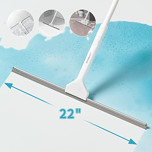 Boomjoy Tub Tile Scrubber Brush 2 In 1 Cleaning Brush And Floor Squeegee For Concrete Floor, Glass Doors, Tile, Car, Garage, Shower, Bathroom #TOP1