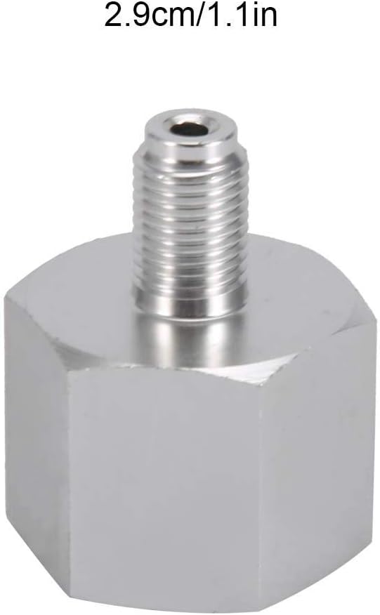 CO2 Cylinder Adapter, Mini Regulator Connector for Homebrew Beer & Soda Makers, 3/8-24UNF to 6ACME-6G Zinc Alloy Gas Fitting