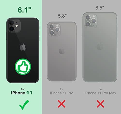 [Shields Up] Designed for iPhone 11 Case, Wallet Minimalist Case with Ring Kickstand and Card Holder, Transparent Slim Shockproof TPU Bumper Cover for iPhone Apple 11 6.1 inch - Clear