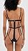 Fleur du Mal Women's Caged Bodysuit, Black, S