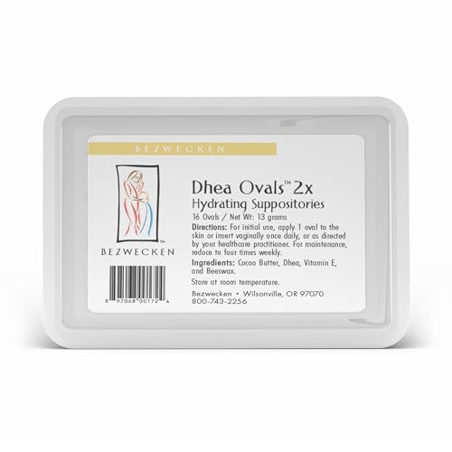 Bezwecken DHEA Ovals 2X 16 Ovals - Free of Estrogen - Same Trusted Formula - Professionally Formulated to Alleviate Vaginal Dryness in Menopausal Women