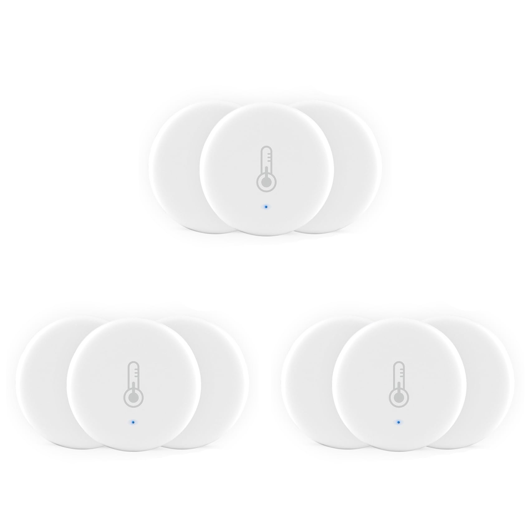 9x Capteur Intelligent de TempéRature et D'Humidité Tuya ZigBee 3.0 SéCurité AlimentéE par Batterie avec L'Application Tuya Life (B)