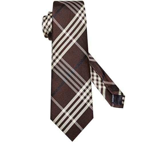Image of Hi-Tie Men's Tie Lapel Pin Set Pocket Square Cufflinks Formal Woven Silk Tie Sets Wedding Party