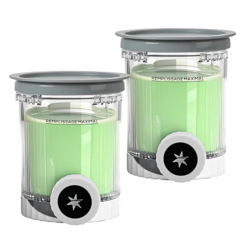 2 Stück Behälter für Ninja Swirl by CREAMi Softeis Eismaschine NC701EU NC701 NC700 Serie, 480ml Ersatz Becher Eisbehälte...