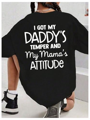 COZYEASE Girl's Short Sleeve Graphic Tees Letter Print Crew Neck T-Shirt Casual Summer Tops2