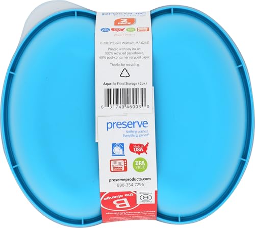 Preserve Food Storage Container, Set of 2, Aqua Blue