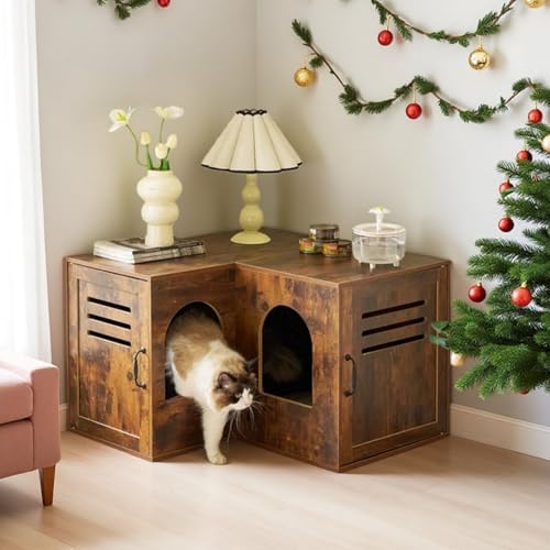 JanflyHome Corner Cat Litter Box Enclosure, 31.5